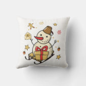 クリスマス雪だるま クッション (裏面)