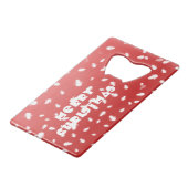 クリスマス雪だるま クレジットカード栓抜き (正面アングル)