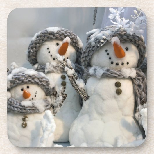クリスマス雪だるま コースター (正面)