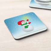 クリスマス雪だるま コースター (左側)