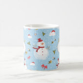 クリスマス雪だるま コーヒーマグカップ (中央)