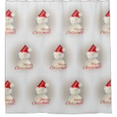 クリスマス雪だるま シャワーカーテン (正面)