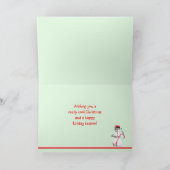 クリスマス雪だるま シーズンカード (内部)