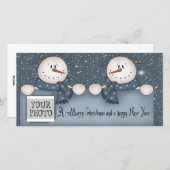 クリスマス雪だるま シーズンカード (正面/裏面)