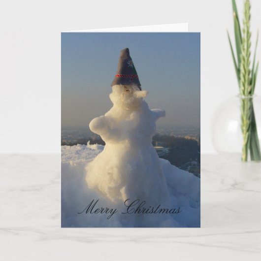 クリスマス雪だるま シーズンカード (正面)