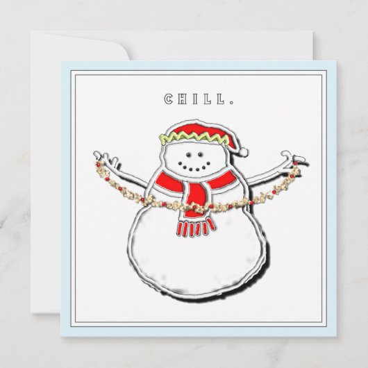 クリスマス雪だるま シーズンカード (正面)