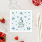 クリスマス雪だるま スタンダードカクテルナプキン (インサイチュ)