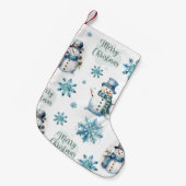 クリスマス雪だるま スモールクリスマスストッキング (正面 (吊り時))