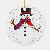 クリスマス雪だるま セラミックオーナメント (裏面)