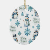 クリスマス雪だるま セラミックオーナメント (右)