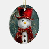 クリスマス雪だるま セラミックオーナメント (右)