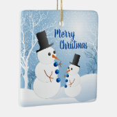 クリスマス雪だるま セラミックオーナメント (右)