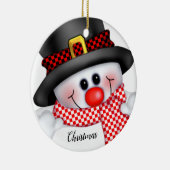 クリスマス雪だるま セラミックオーナメント (右)