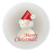 クリスマス雪だるま セラミックノブ (正面)