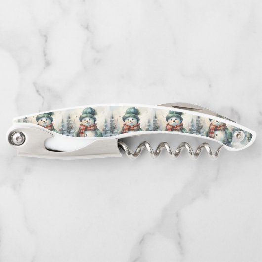 クリスマス雪だるま ソムリエナイフ (正面)