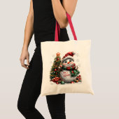 クリスマス雪だるま トートバッグ (正面(商品))
