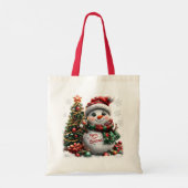 クリスマス雪だるま トートバッグ (裏面)