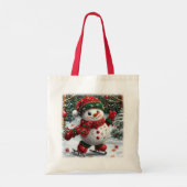 クリスマス雪だるま トートバッグ (裏面)