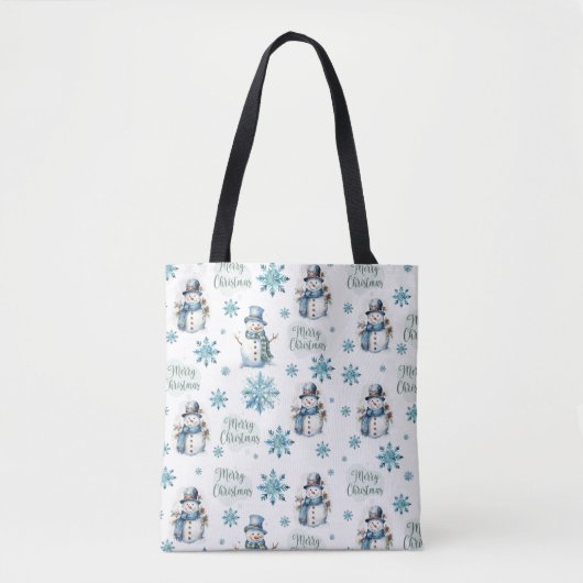 クリスマス雪だるま トートバッグ (正面)