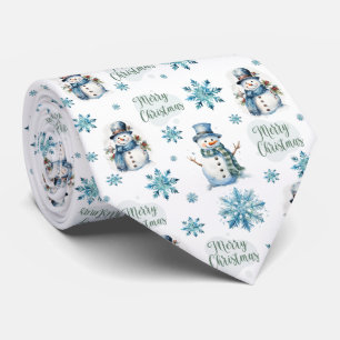 クリスマス雪だるま ネクタイ