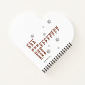 クリスマス雪だるま(ハート形)スパイラルノート ノートブック (裏面)