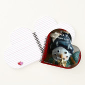 クリスマス雪だるま(ハート形)スパイラルノート ノートブック (内部)