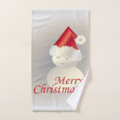 クリスマス雪だるま バスタオルセット (ハンドタオル)