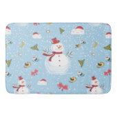 クリスマス雪だるま バスマット (正面)