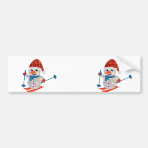 クリスマス雪だるま バンパーステッカー
