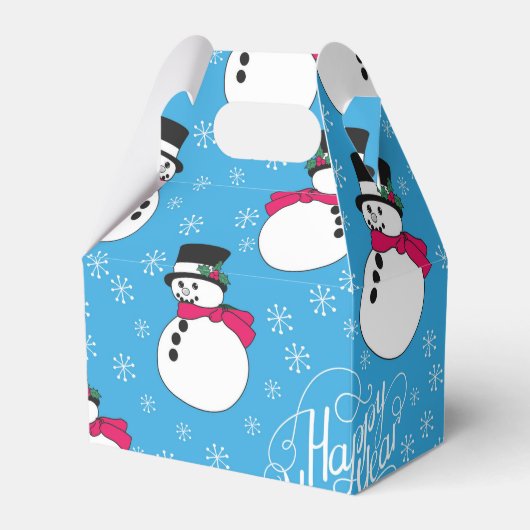 クリスマス雪だるま フェイバーボックス (正面サイド)