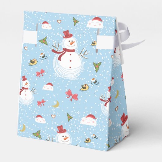 クリスマス雪だるま フェイバーボックス (裏面サイド)