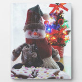 クリスマス雪だるま フォトプラーク (正面)