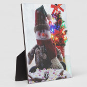 クリスマス雪だるま フォトプラーク (側面)