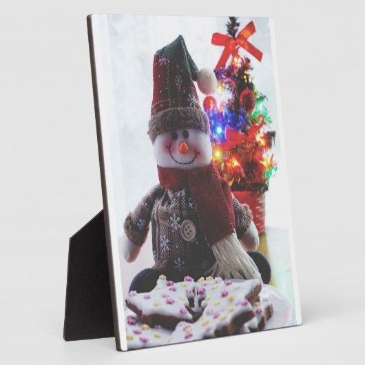 クリスマス雪だるま フォトプラーク (側面)
