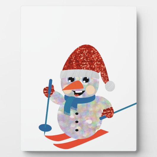 クリスマス雪だるま フォトプラーク (正面)