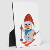 クリスマス雪だるま フォトプラーク (側面)