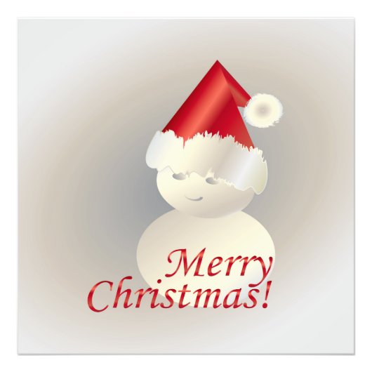 クリスマス雪だるま フォトプリント            (正面)