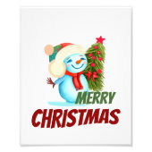 クリスマス雪だるま フォトプリント            (正面)