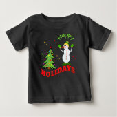 クリスマス雪だるま ベビーTシャツ (正面)