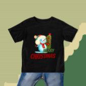 クリスマス雪だるま ベビーTシャツ