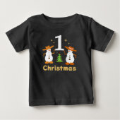 クリスマス雪だるま ベビーTシャツ (正面)
