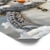 クリスマス雪だるま ポスター (角)