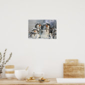 クリスマス雪だるま ポスター (キッチン)