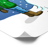 クリスマス雪だるま ポスター (角)