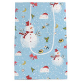 クリスマス雪だるま ミディアムペーパーバッグ (裏面)