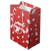 クリスマス雪だるま ミディアムペーパーバッグ (裏面アングル)