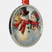 クリスマス雪だるま メタルオーナメント (右)