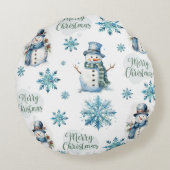 クリスマス雪だるま ラウンドクッション (裏面)