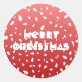 クリスマス雪だるま ラウンドシール