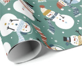 クリスマス雪だるま ラッピングペーパー (ロールコーナー)
